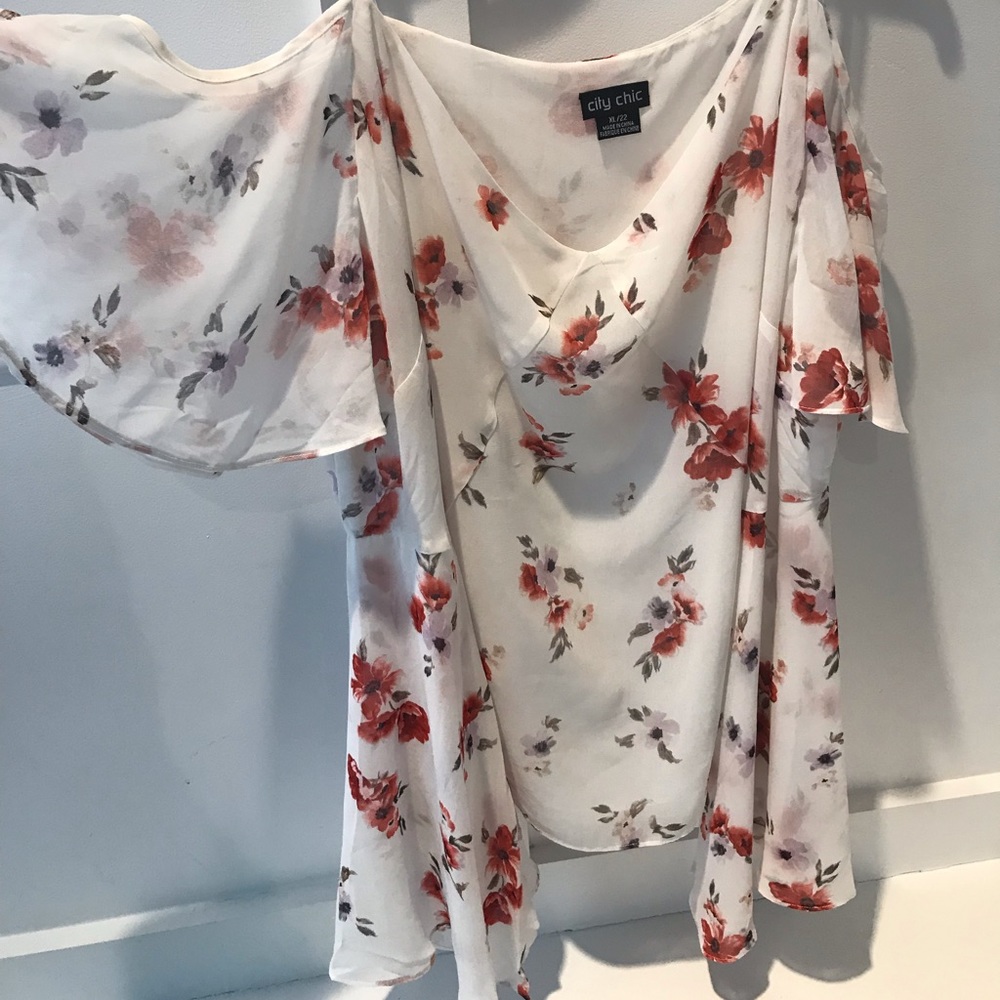 City Chic cold shoulder top